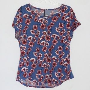 Classy Floral Rolled Sleeve Business Casual Blouse